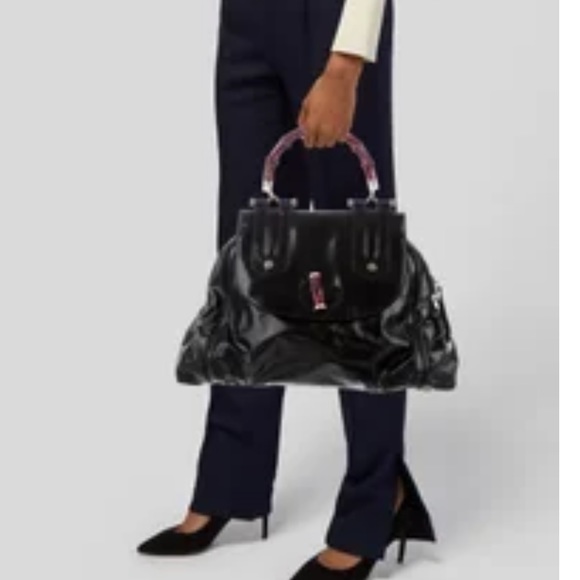 GUCCI POP DIALUX BAMBOO HANDBAG - Picture 10 of 15